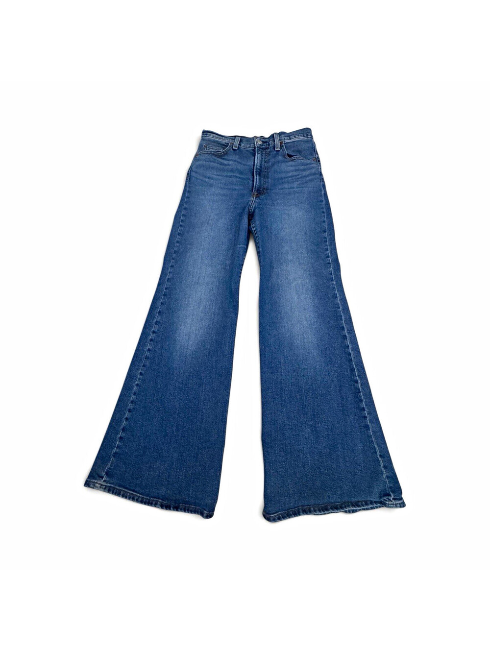 Levi's Ribcage Bell Women's Blue Denim High Rise Flared Jeans 5-Pocket